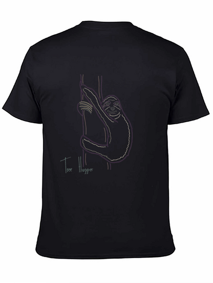 Camiseta Negra Abrazador de Árboles Diseño Único