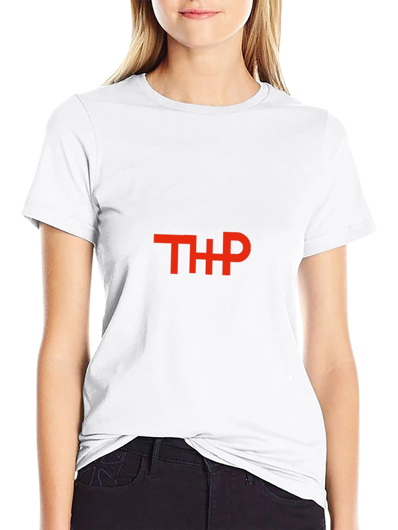 Camiseta Negra con Logo THP Rojo