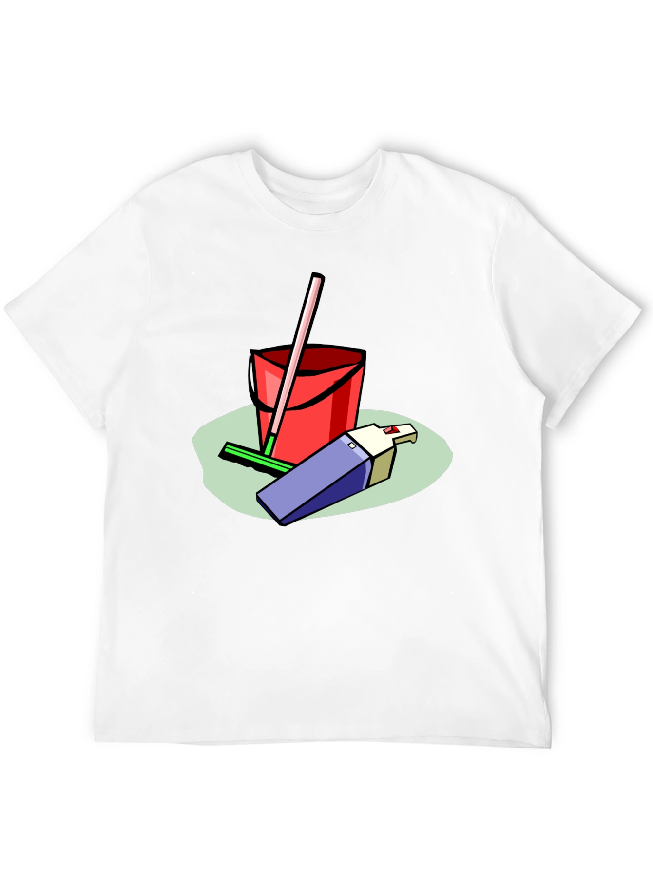 Camiseta Negra Estampado Divertido Limpieza