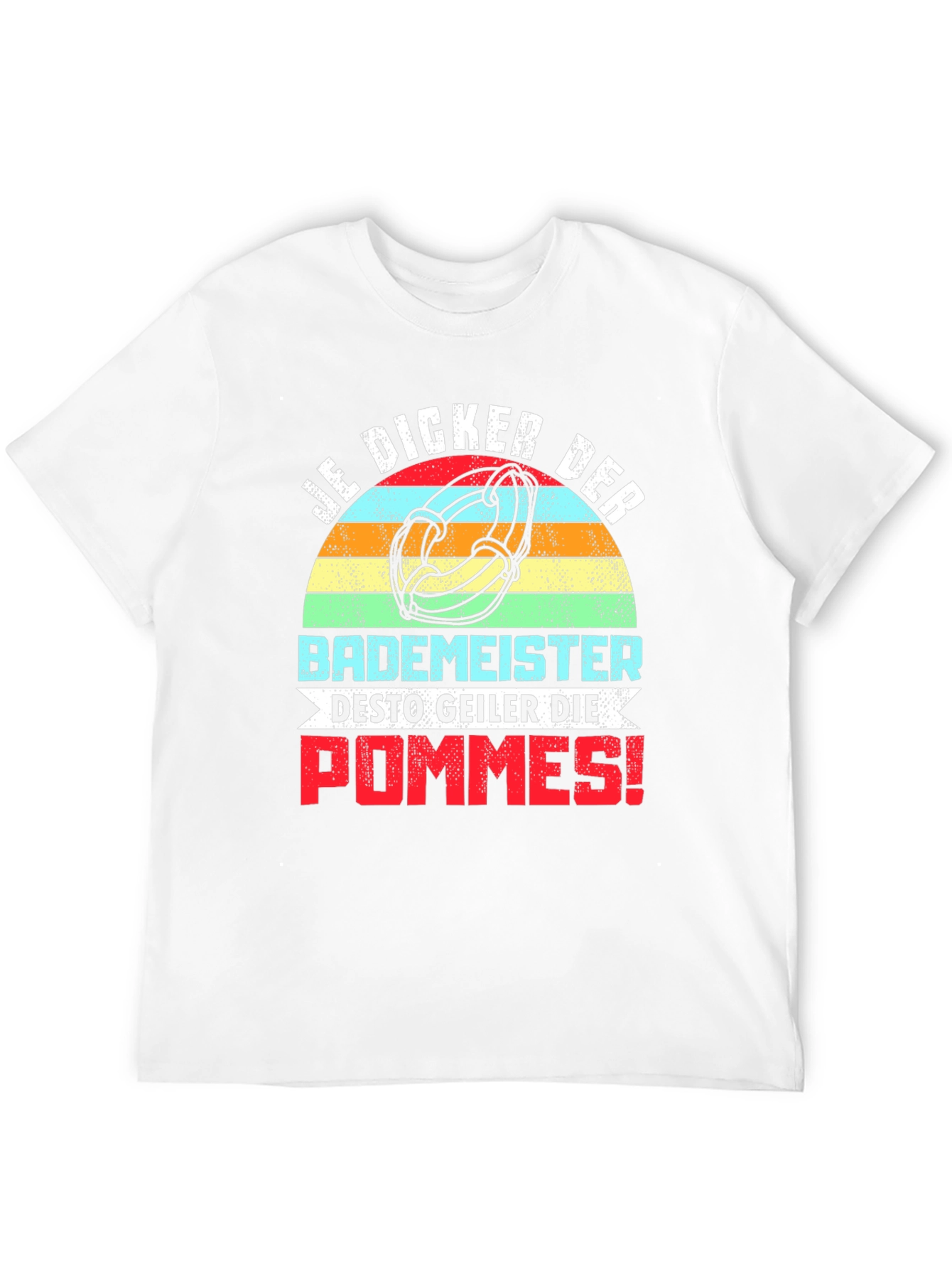 Camiseta Negra Divertida Je Dicker Der Bademeister