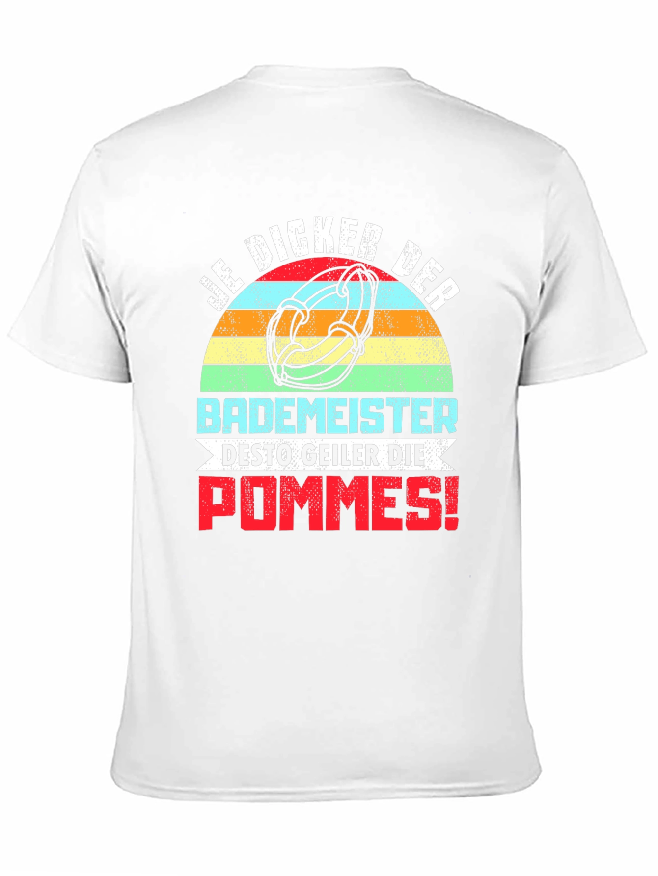 Camiseta Negra Divertida Je Dicker Der Bademeister