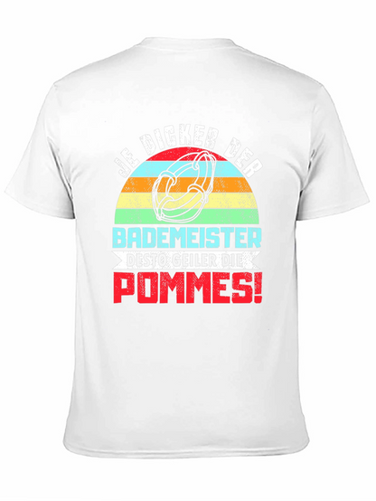 Camiseta Negra Divertida Je Dicker Der Bademeister
