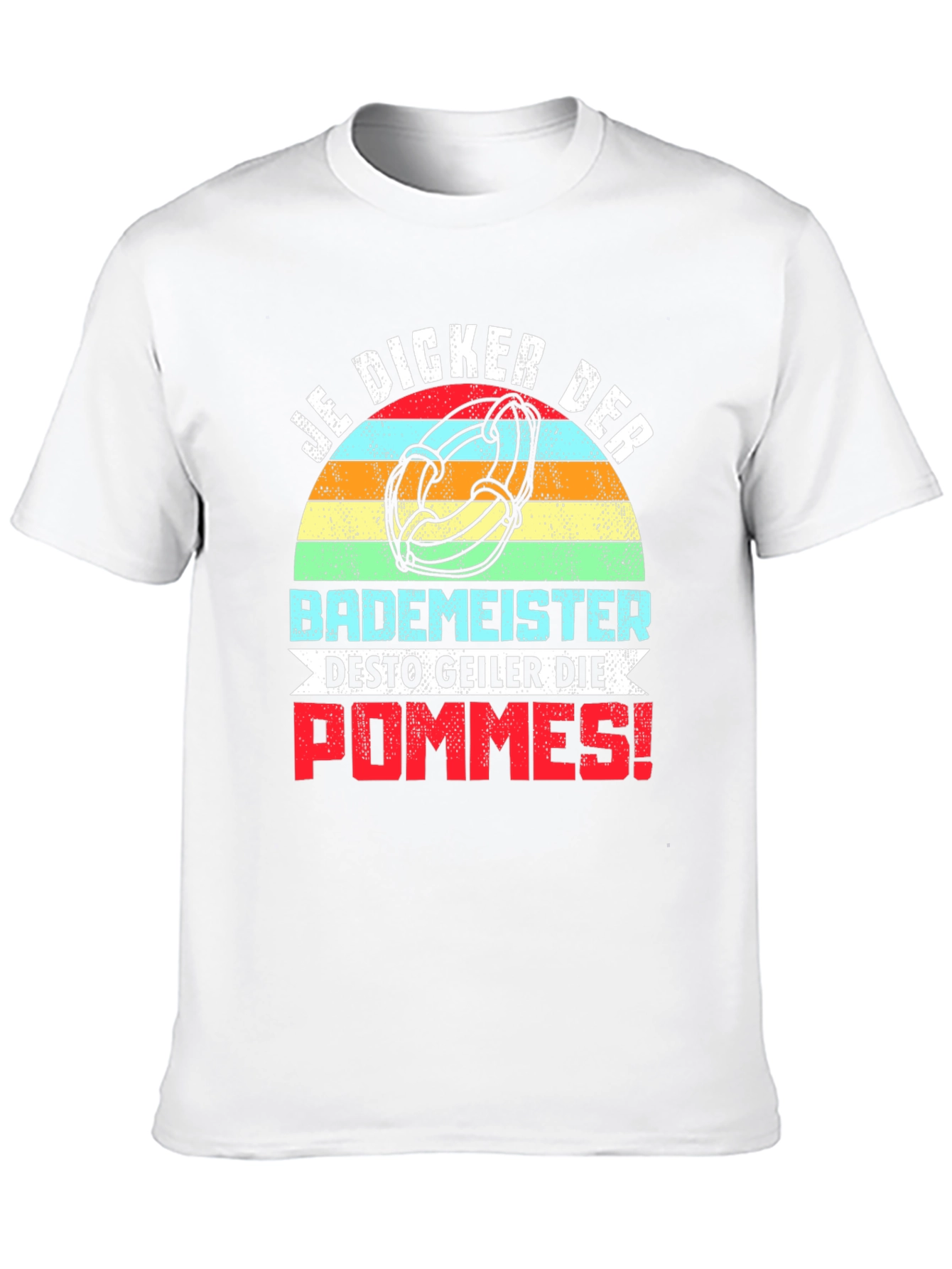 Camiseta Negra Divertida Je Dicker Der Bademeister