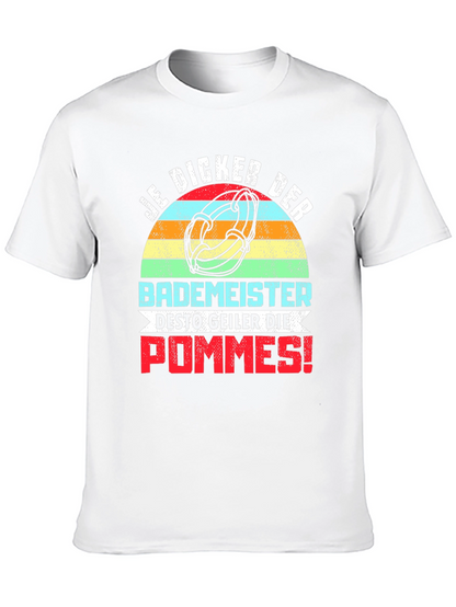 Camiseta Negra Divertida Je Dicker Der Bademeister