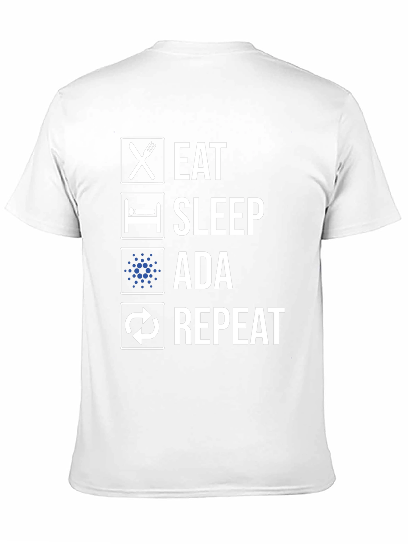 Camiseta Hombre Eat Sleep Ada Repeat - Diseño Cripto