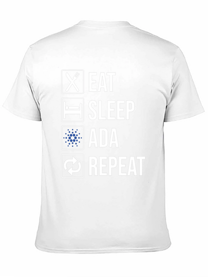 Camiseta Hombre Eat Sleep Ada Repeat - Diseño Cripto