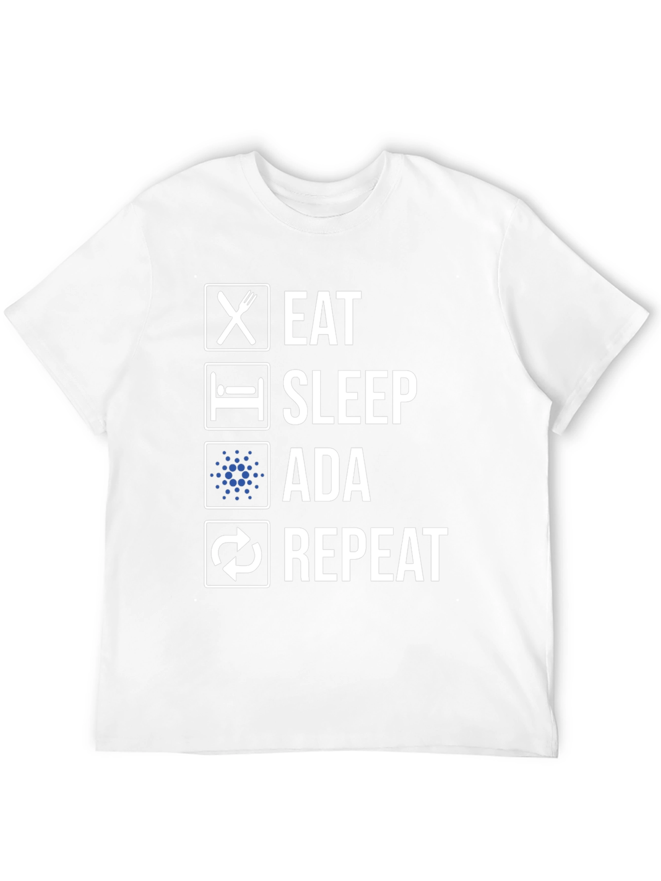 Camiseta Hombre Eat Sleep Ada Repeat - Diseño Cripto