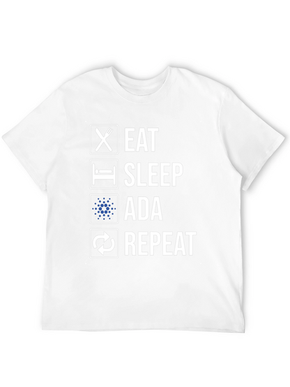 Camiseta Hombre Eat Sleep Ada Repeat - Diseño Cripto