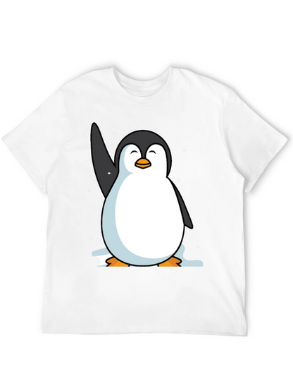Camiseta Negra con Pingüino Sonriente