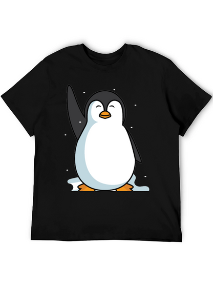 Camiseta Negra con Pingüino Sonriente