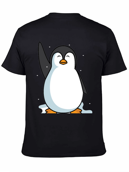 Camiseta Negra con Pingüino Sonriente