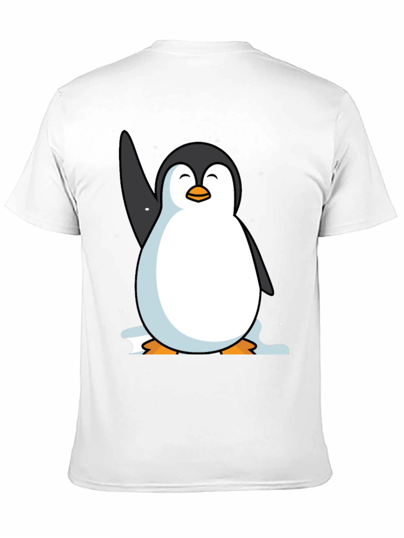 Camiseta Negra con Pingüino Sonriente