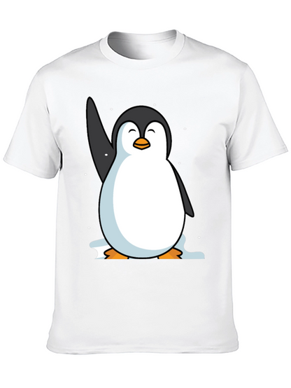 Camiseta Negra con Pingüino Sonriente