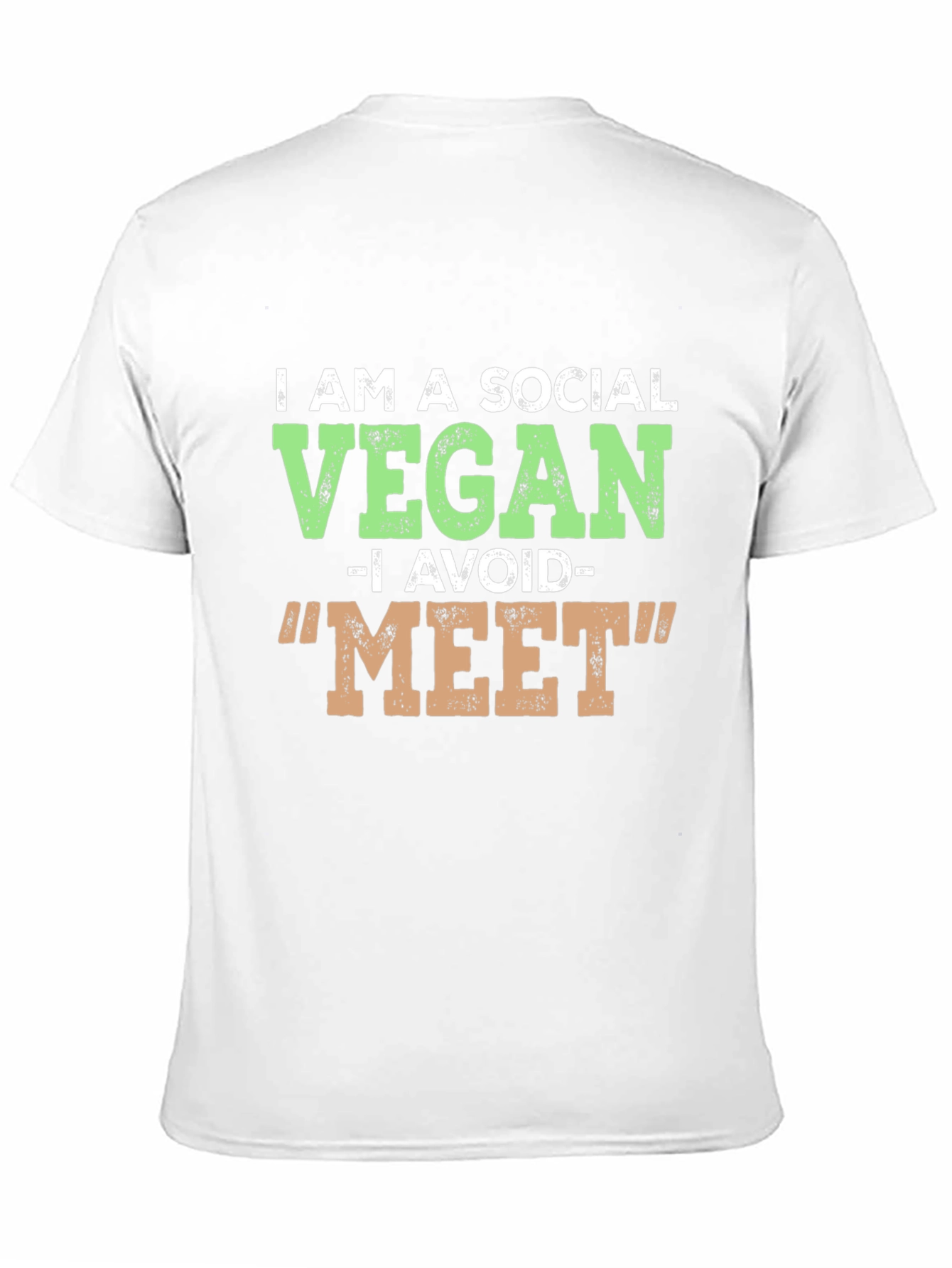 Camiseta Negra Vegana Social Divertida