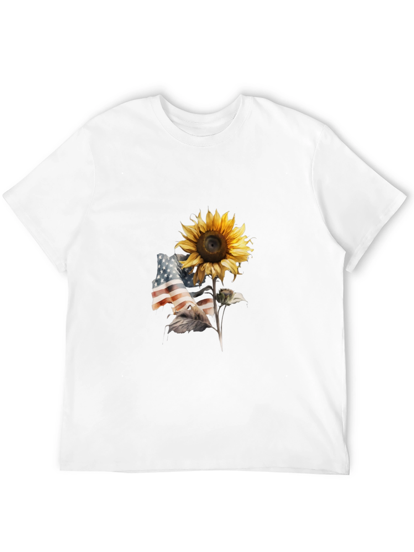 Camiseta Negra Girasol Patriótico
