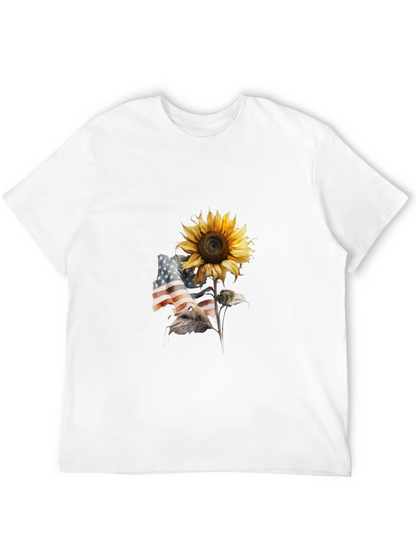 Camiseta Negra Girasol Patriótico