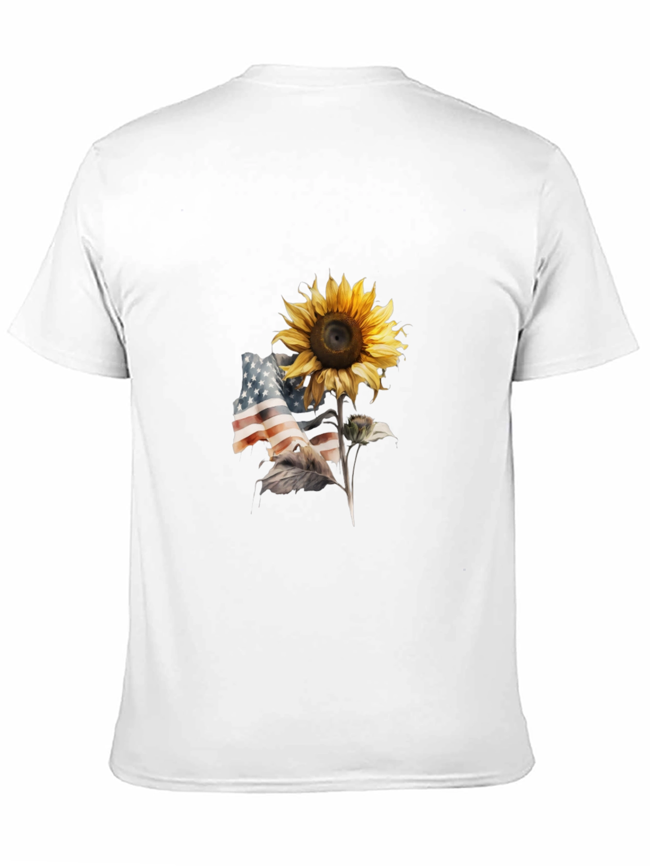 Camiseta Negra Girasol Patriótico