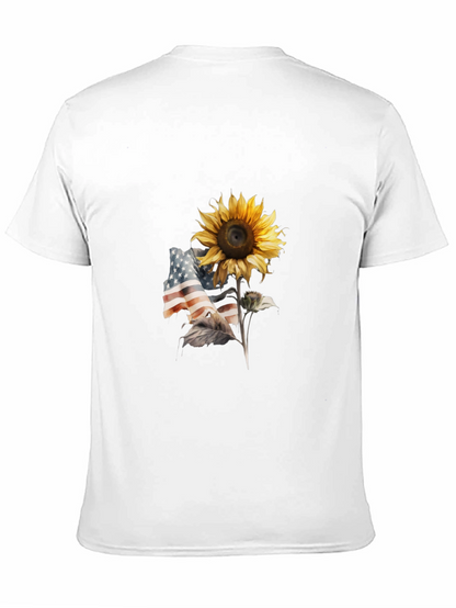 Camiseta Negra Girasol Patriótico