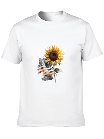 Camiseta Negra Girasol Patriótico