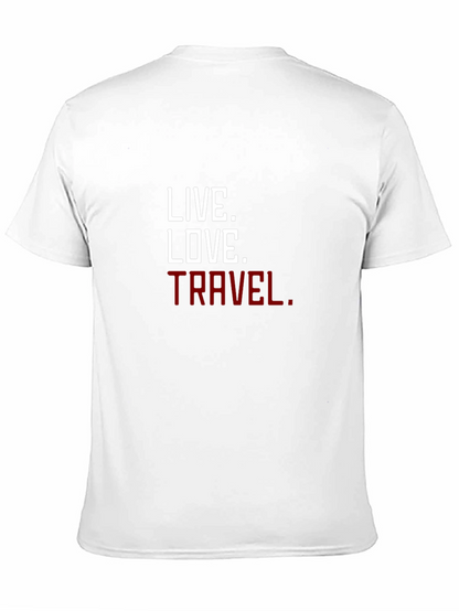 Camiseta Negra con Lema Inspirador: Vive Ama Viaja