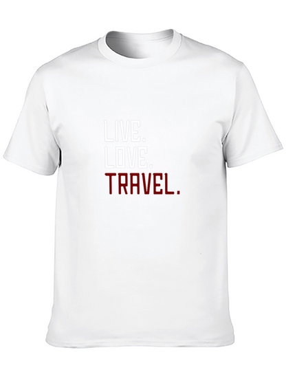 Camiseta Negra con Lema Inspirador: Vive Ama Viaja