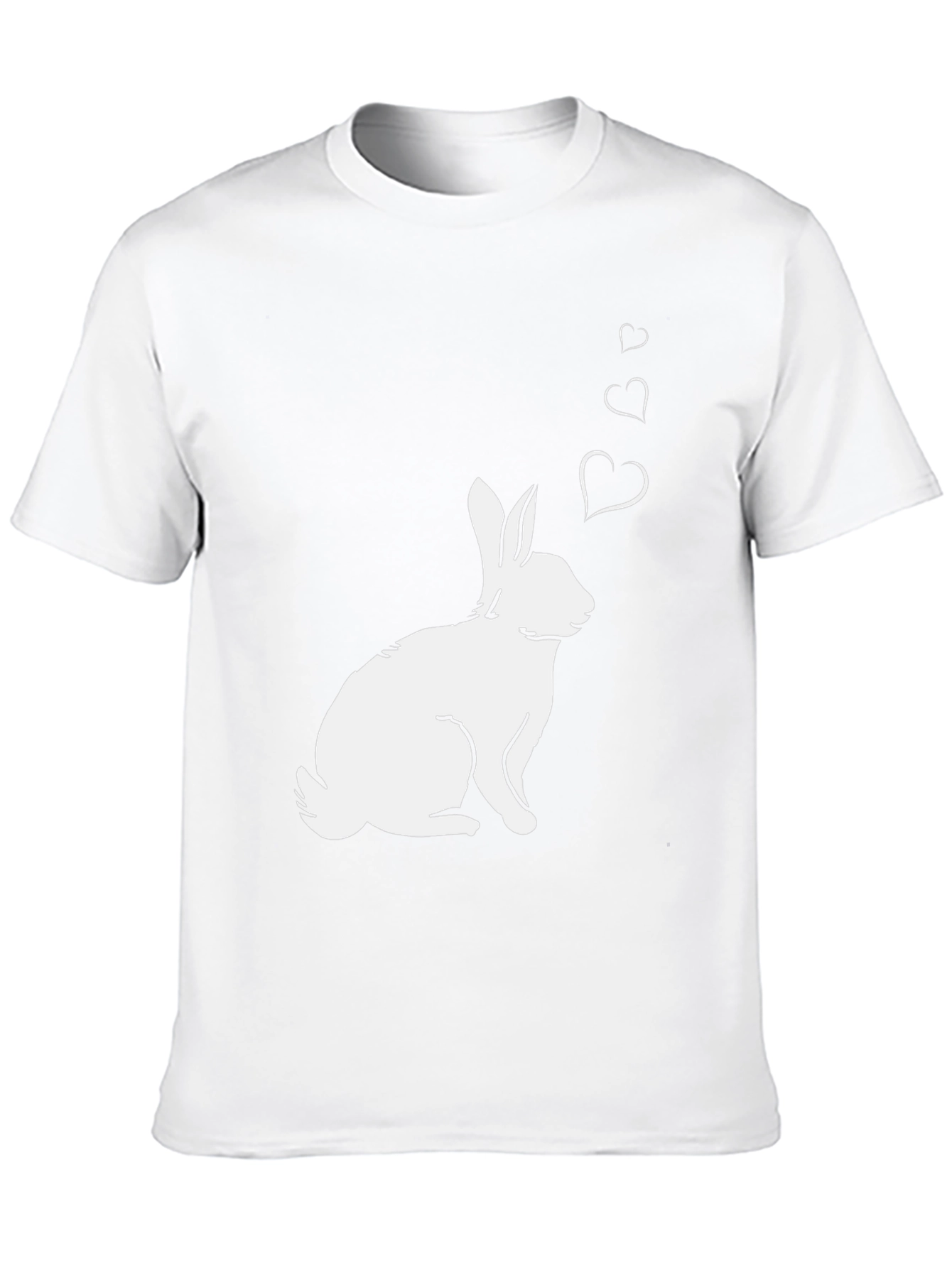 Camiseta Negra Conejo Enamorado