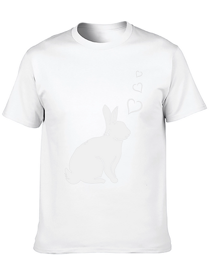 Camiseta Negra Conejo Enamorado