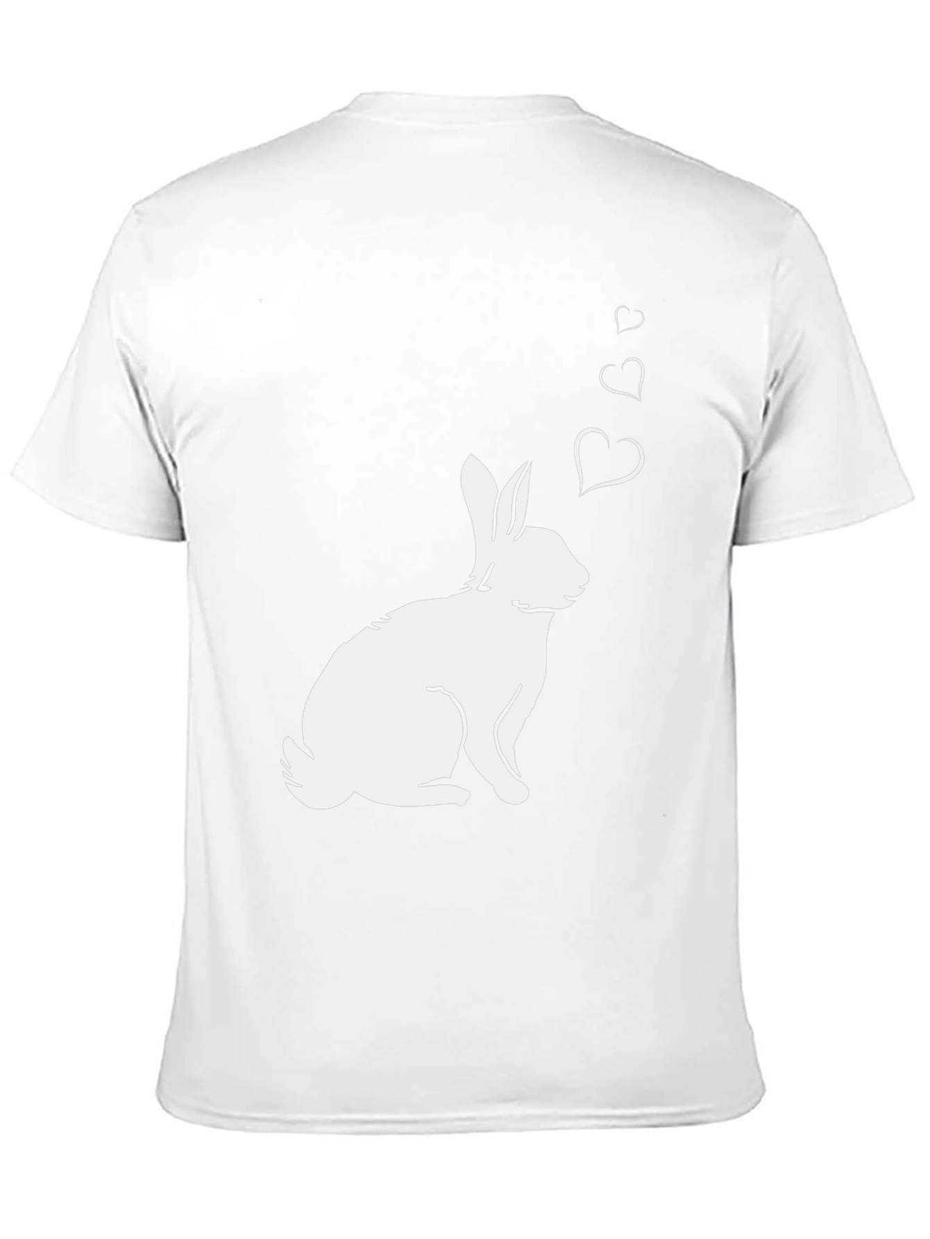 Camiseta Negra Conejo Enamorado