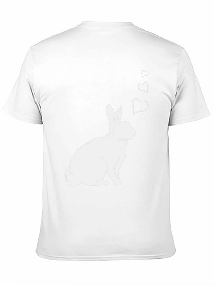 Camiseta Negra Conejo Enamorado