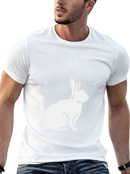 Camiseta Negra Conejo Enamorado