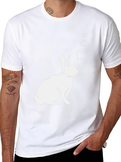 Camiseta Negra Conejo Enamorado