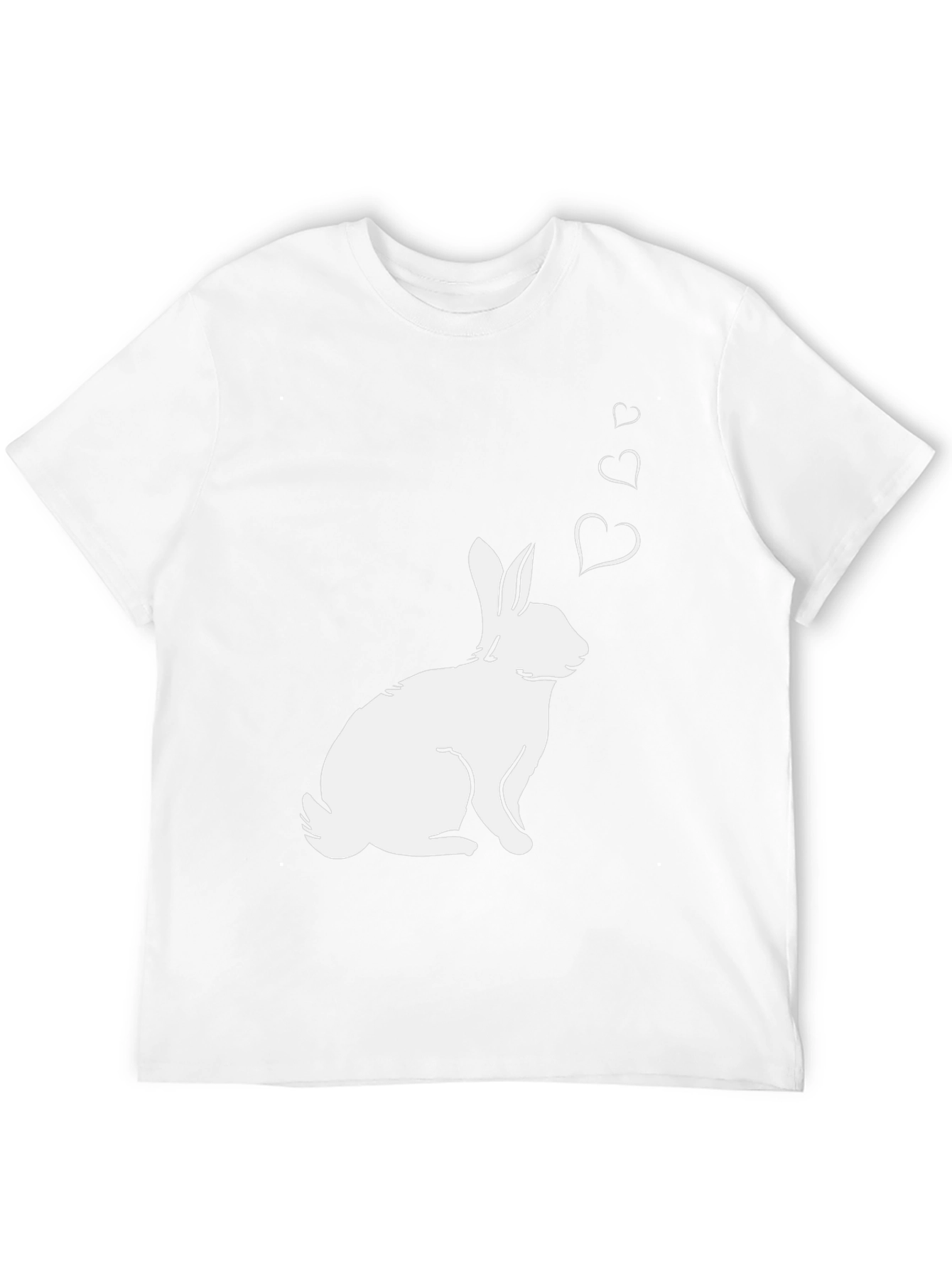 Camiseta Negra Conejo Enamorado