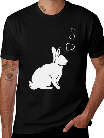 Camiseta Negra Conejo Enamorado