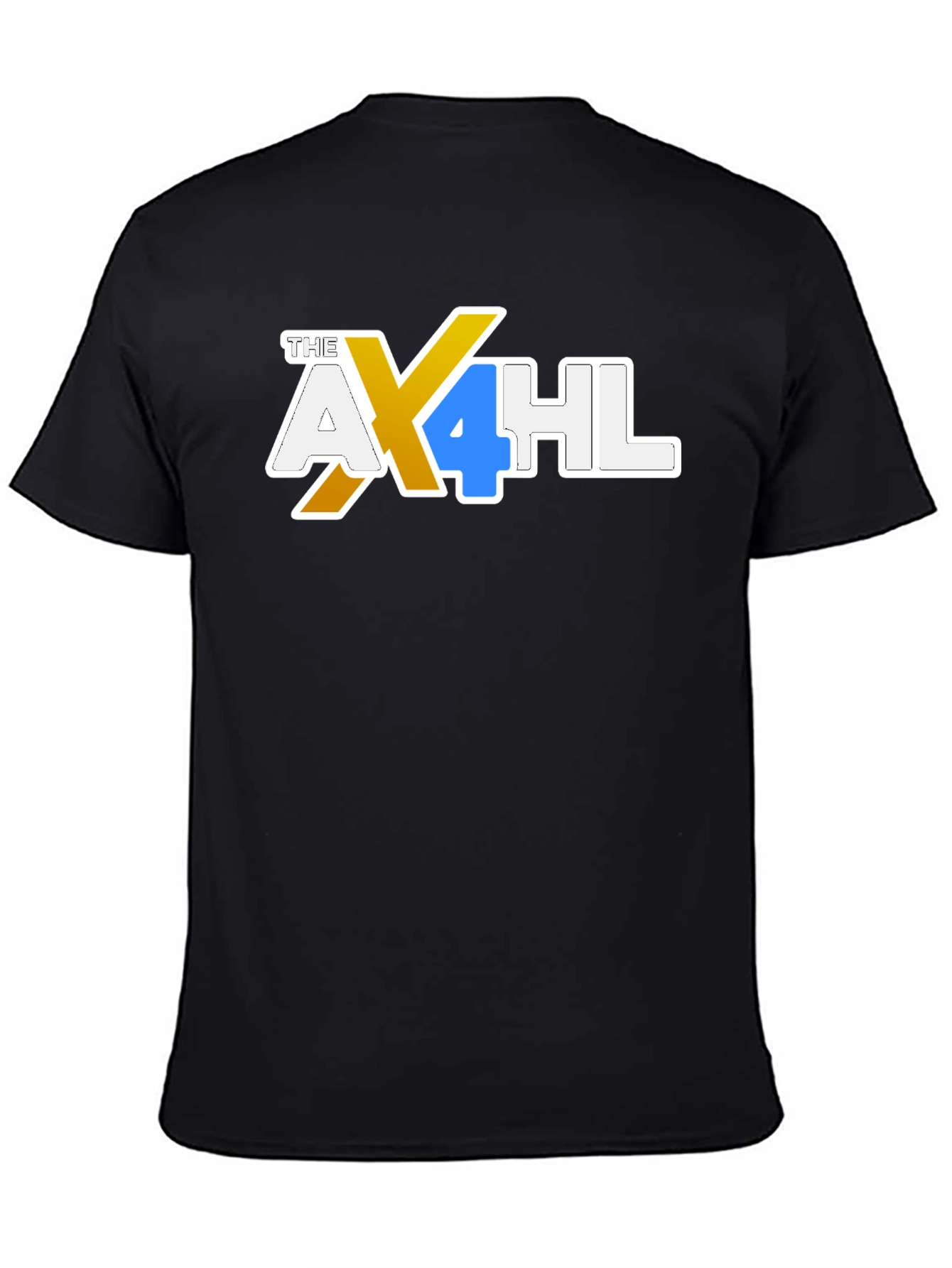 Camiseta Negra con Diseño AX4HL para Hombre