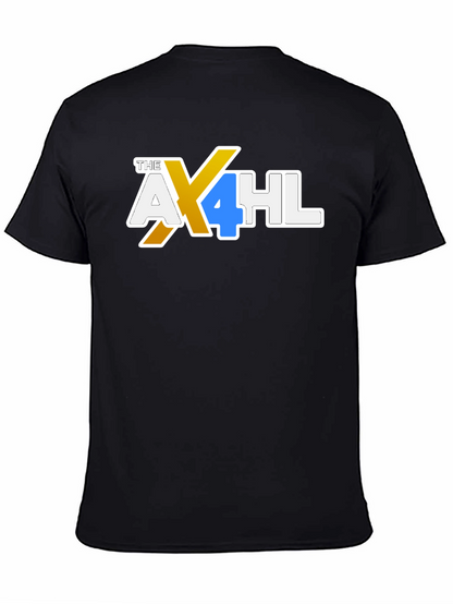 Camiseta Negra con Diseño AX4HL para Hombre