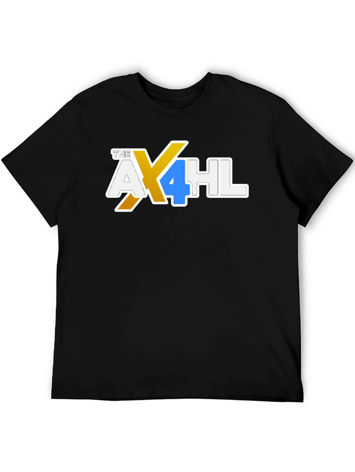 Camiseta Negra con Diseño AX4HL para Hombre
