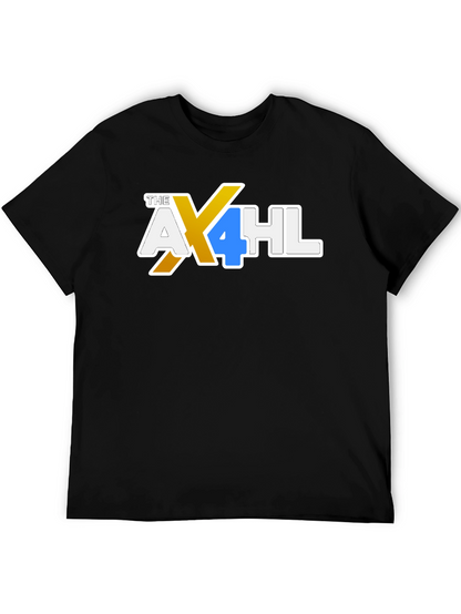 Camiseta Negra con Diseño AX4HL para Hombre