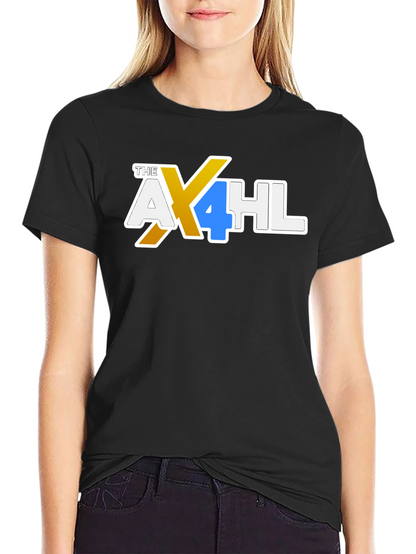 Camiseta Negra con Diseño AX4HL para Hombre