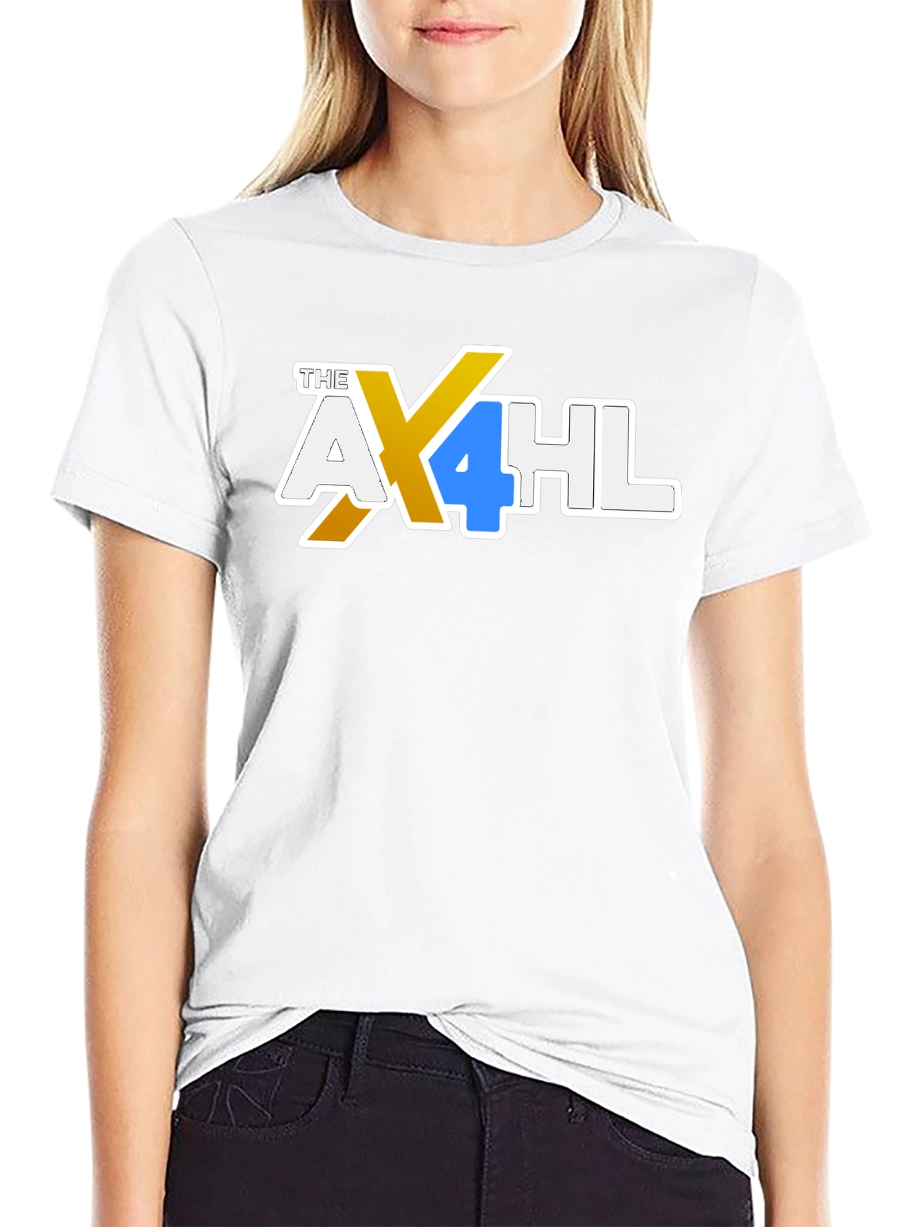 Camiseta Negra con Diseño AX4HL para Hombre