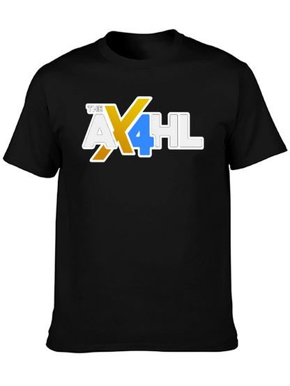 Camiseta Negra con Diseño AX4HL para Hombre