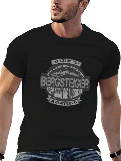 Camiseta Negra Bergsteiger para Aventureros
