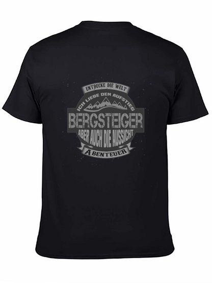 Camiseta Negra Bergsteiger para Aventureros