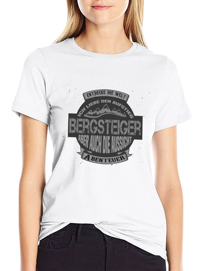 Camiseta Negra Bergsteiger para Aventureros