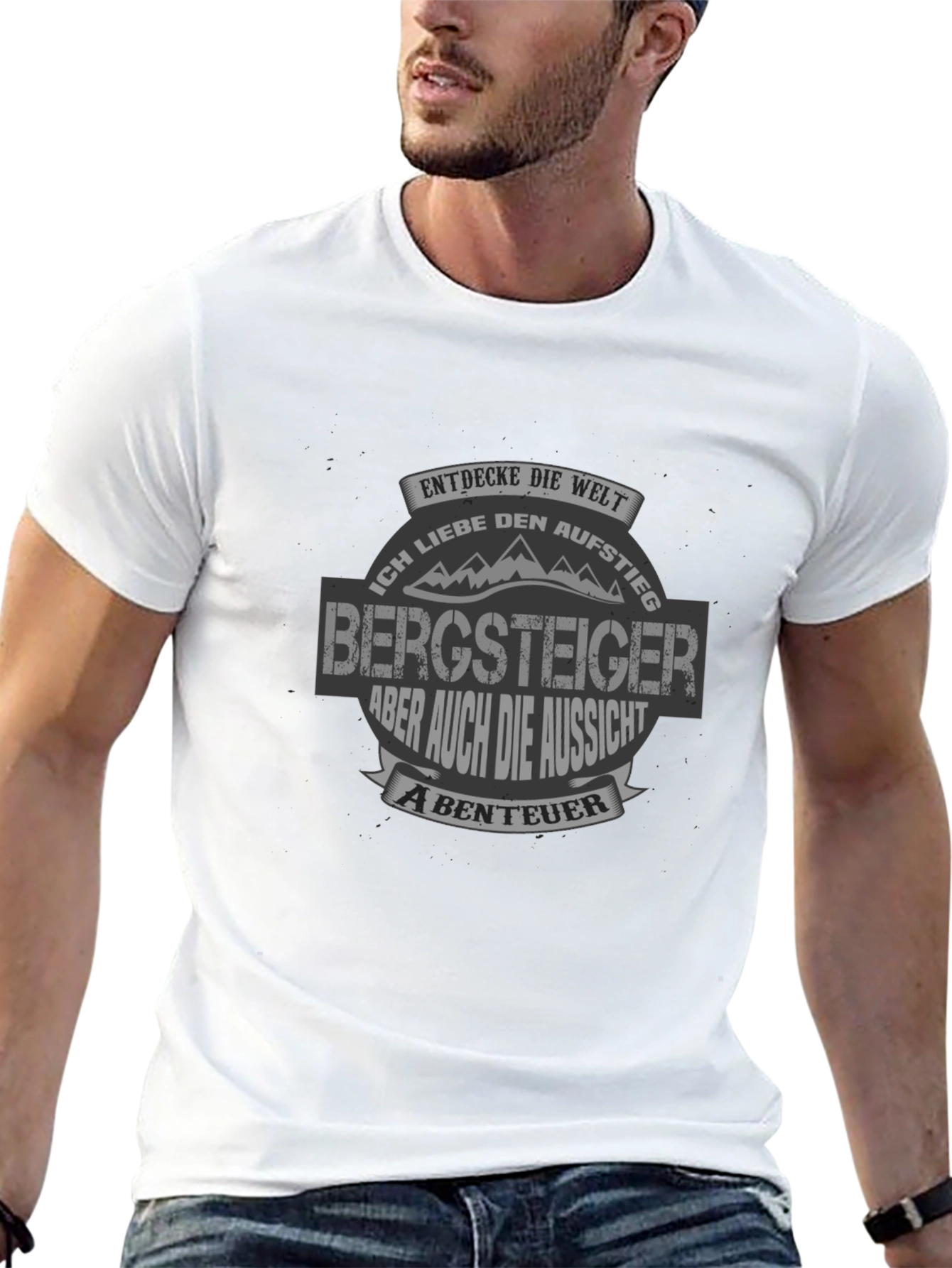 Camiseta Negra Bergsteiger para Aventureros