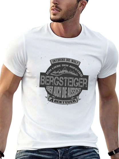 Camiseta Negra Bergsteiger para Aventureros
