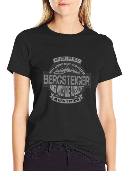 Camiseta Negra Bergsteiger para Aventureros
