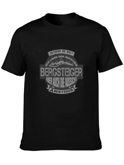 Camiseta Negra Bergsteiger para Aventureros