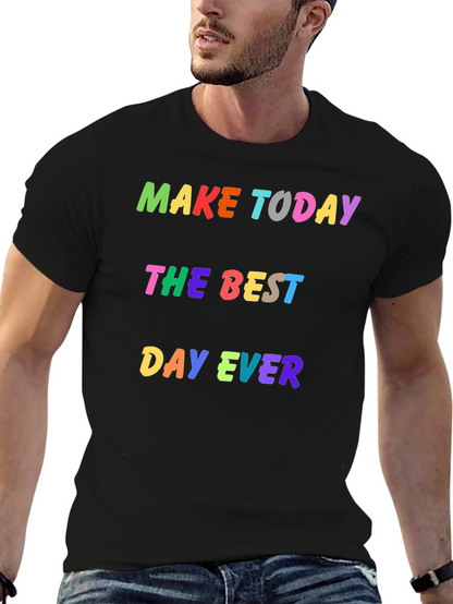 Camiseta Negra Haz Hoy el Mejor Día