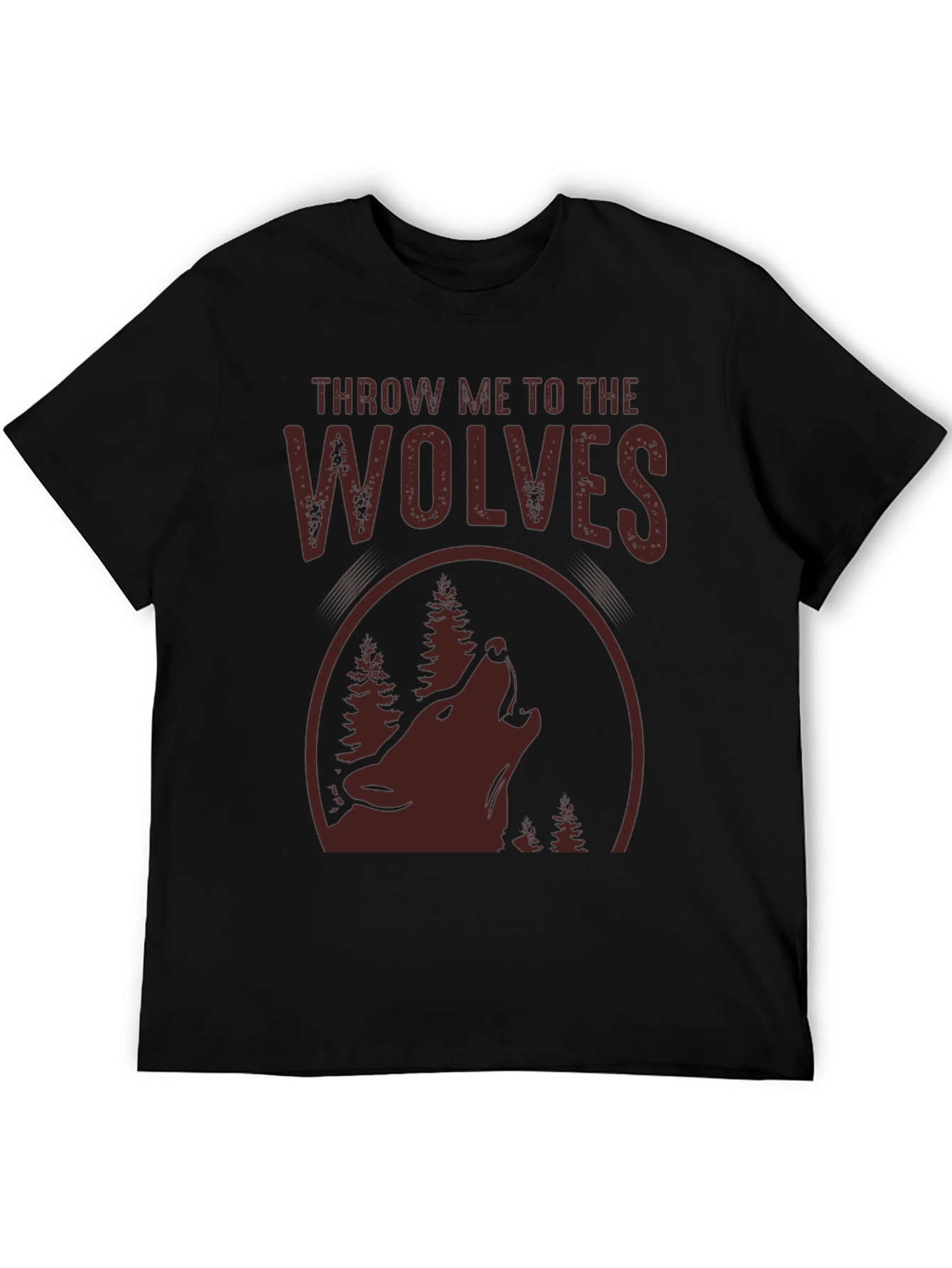 Camiseta Hombre A Los Lobos Diseño Bosque