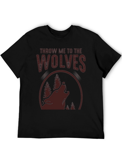 Camiseta Hombre A Los Lobos Diseño Bosque